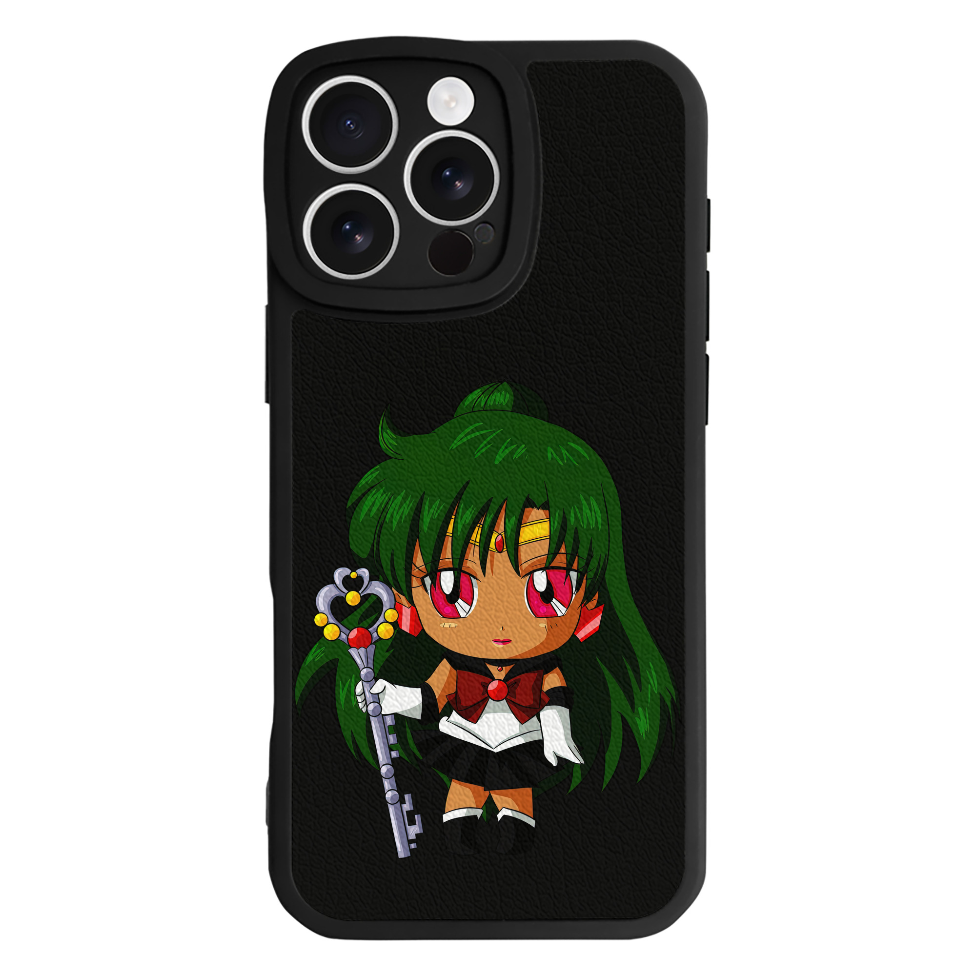 （画像用） 美少女戦士セーラームーン 冥王せつな Sailor Moon Meiou Setsuna 【iPhone 16シリーズ対応】シリコンスマホケース（レザー調） 材質：シリコン